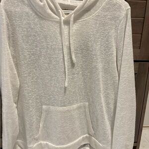Women's Thin White Hoodie Sweater